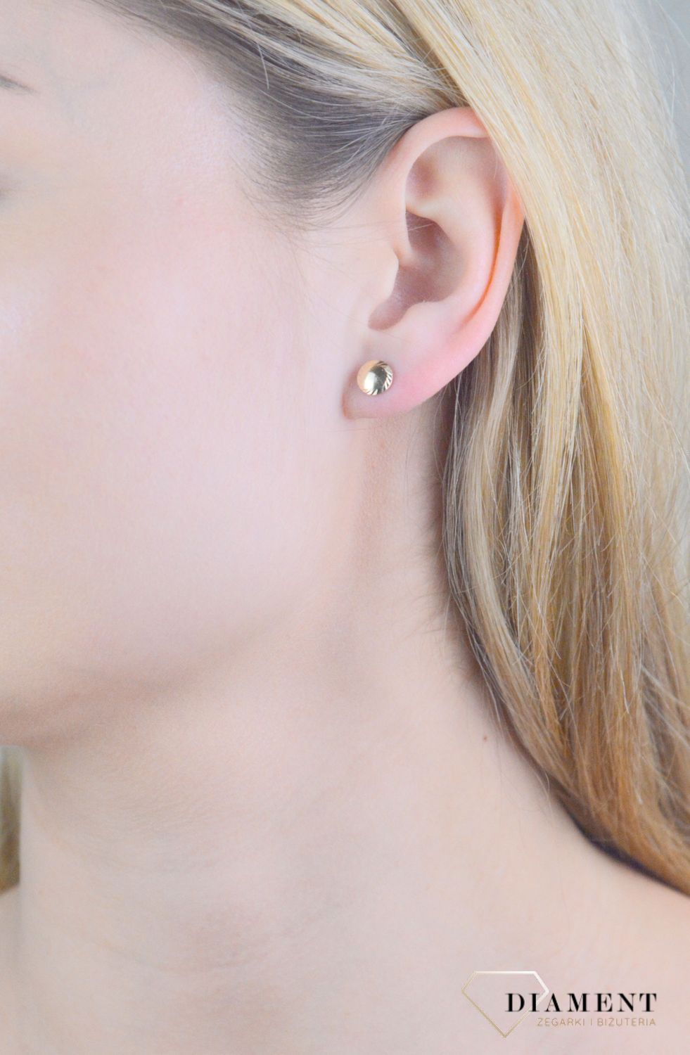 Kolczyki złote kulki grawerowane próba 375, KL 8725 375 (1).jpg